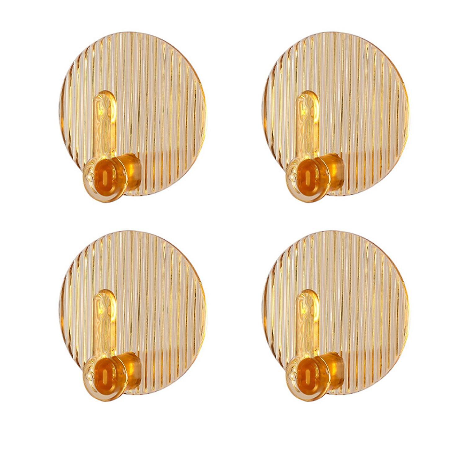 4Pcs Wall Hooks Waterproof Non-marking Multi-functional Self Adhesive Door Hanging Hooks for Bathroo