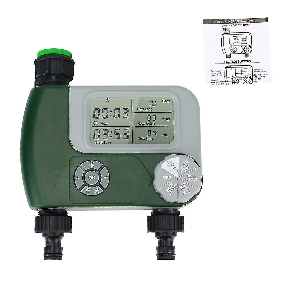 Con 2 uscite Timer d'acqua da giardino Regolatore di irrigazione Timer digitale del rubinetto del tubo flessibile Programmabile automatico