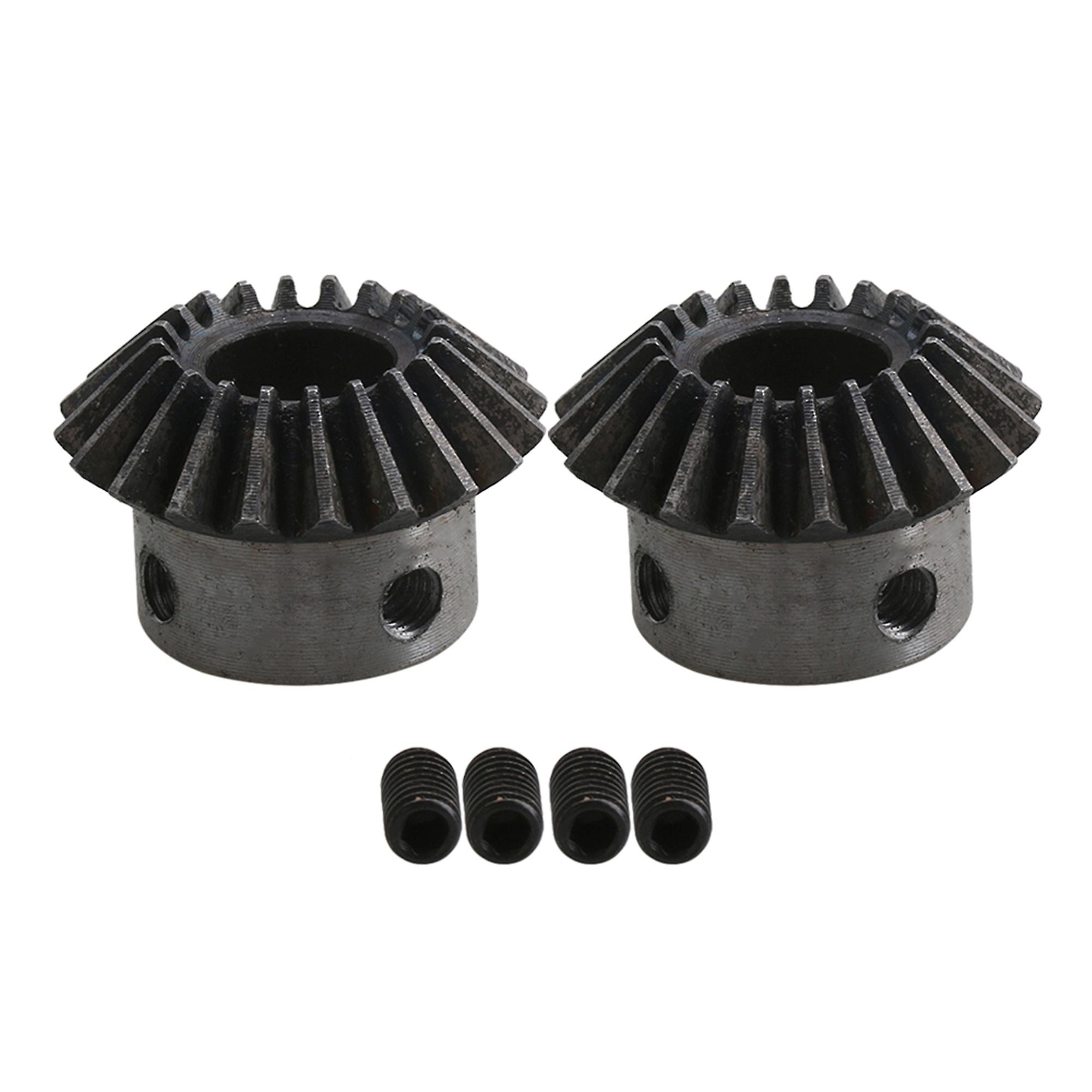 2pcs 20 T Steel 1.5 Module Top Screws Tapered Bevel Gear Wheel 12mm