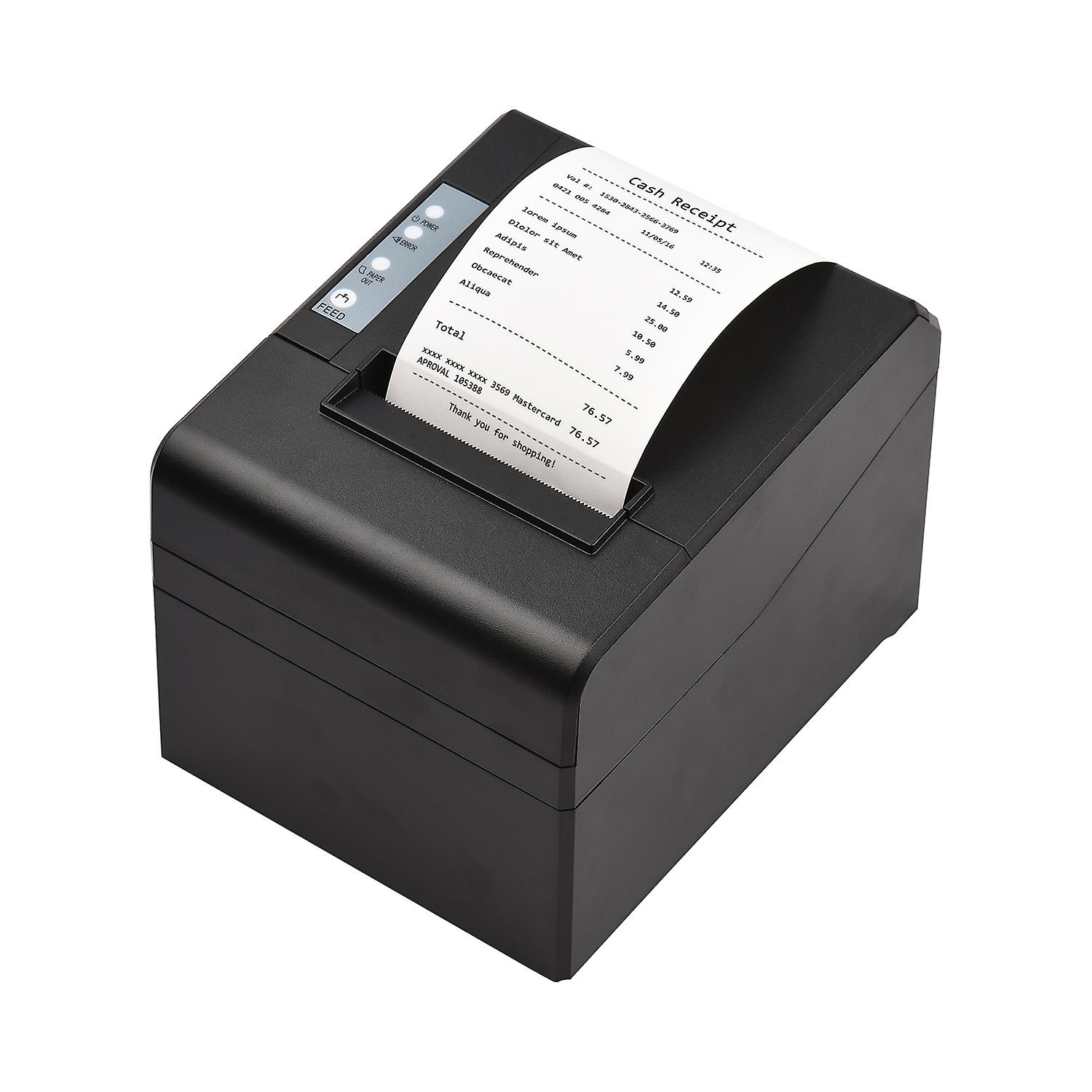 Thermal Receipt Printer 80mm Desktop Direct Thermal Printing USB Connection 300mm/s High Speed with 