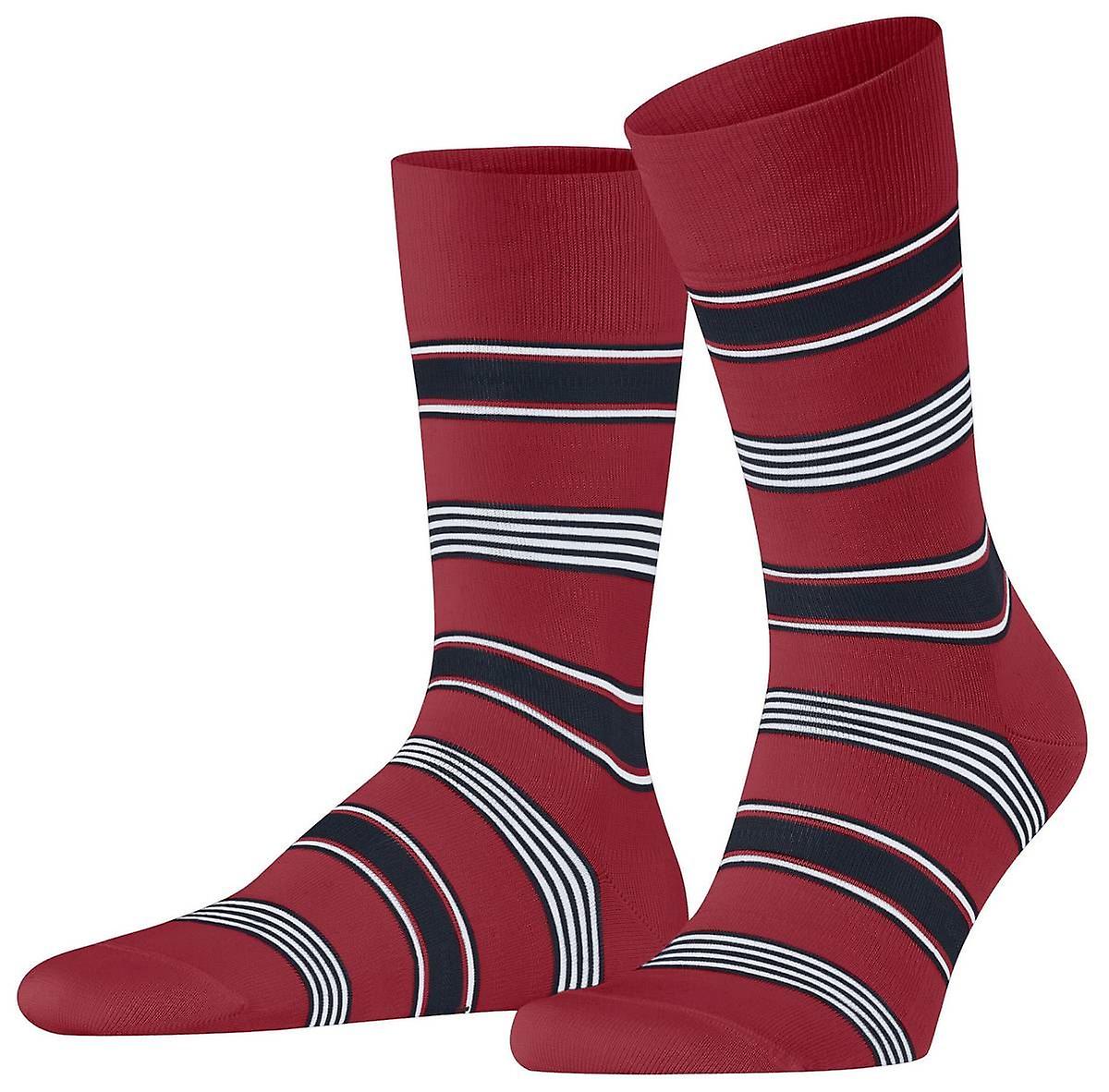 Falke Marina Stripe Socks - Scarlet Red