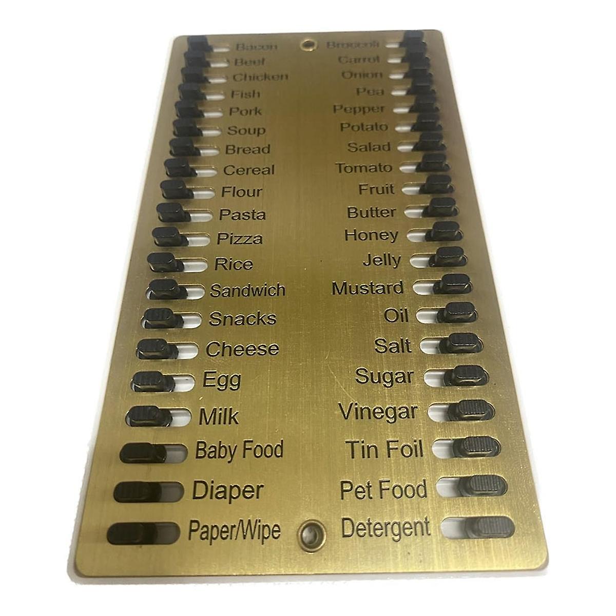 Metal Grocery List Reusable Shopping List Memory Reminder Board