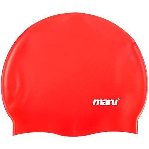 Maru Solid Silicone Swim Caps Red - Womens