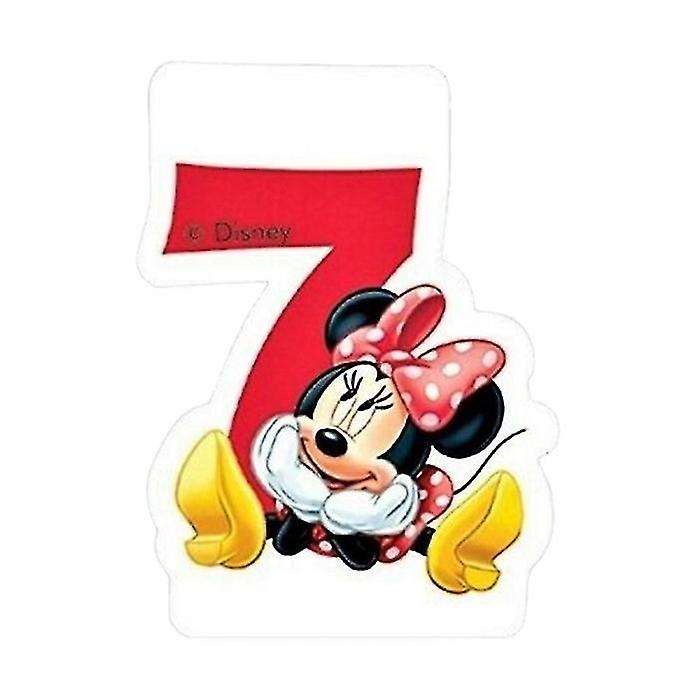 Disney Cafe Minnie Mouse 7th Birthday Candle