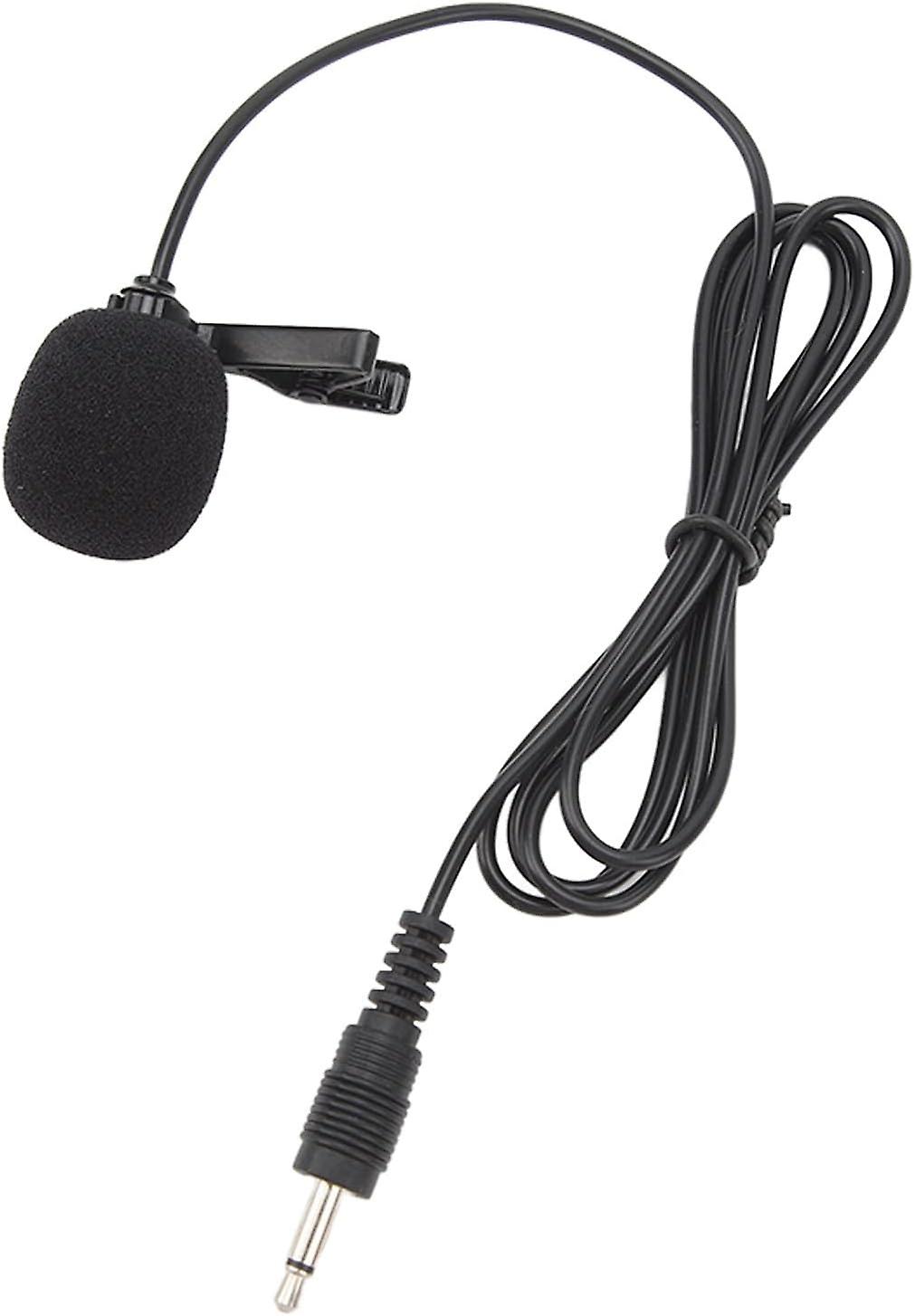 Small Lapel Microphone with Noise Cancelling, Clip On Mic for 3.5mm Laptop Recording, Compatible wit