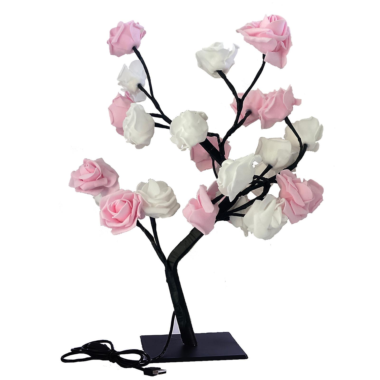 Removable Plastic Base USB Switch LED Simulation Rose Decoration Night Light