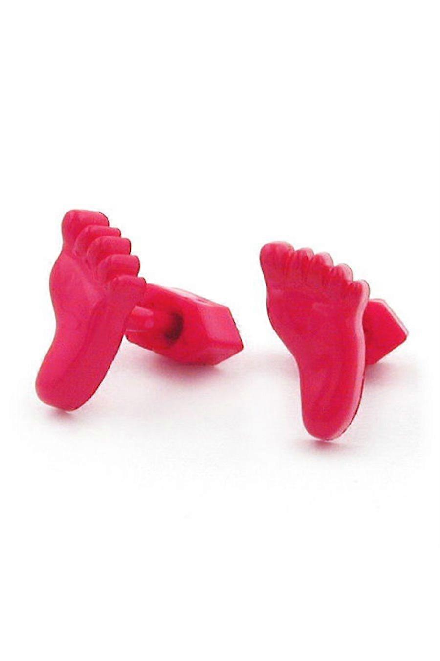 Stud Earrings Small Feet Pink - Gl03032