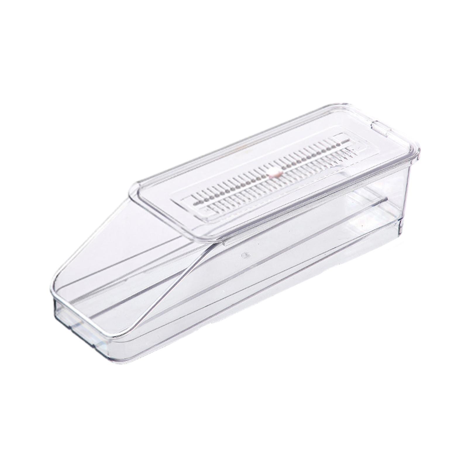 Rolling Egg Dispenser Egg Storage Box with Time Records Space Saving Egg Storage Container Egg Holder for Refrigerator Kitchen