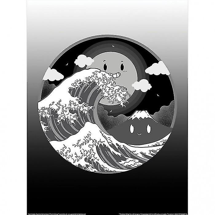 Artthree Wave Of Kanagawa Retro Print
