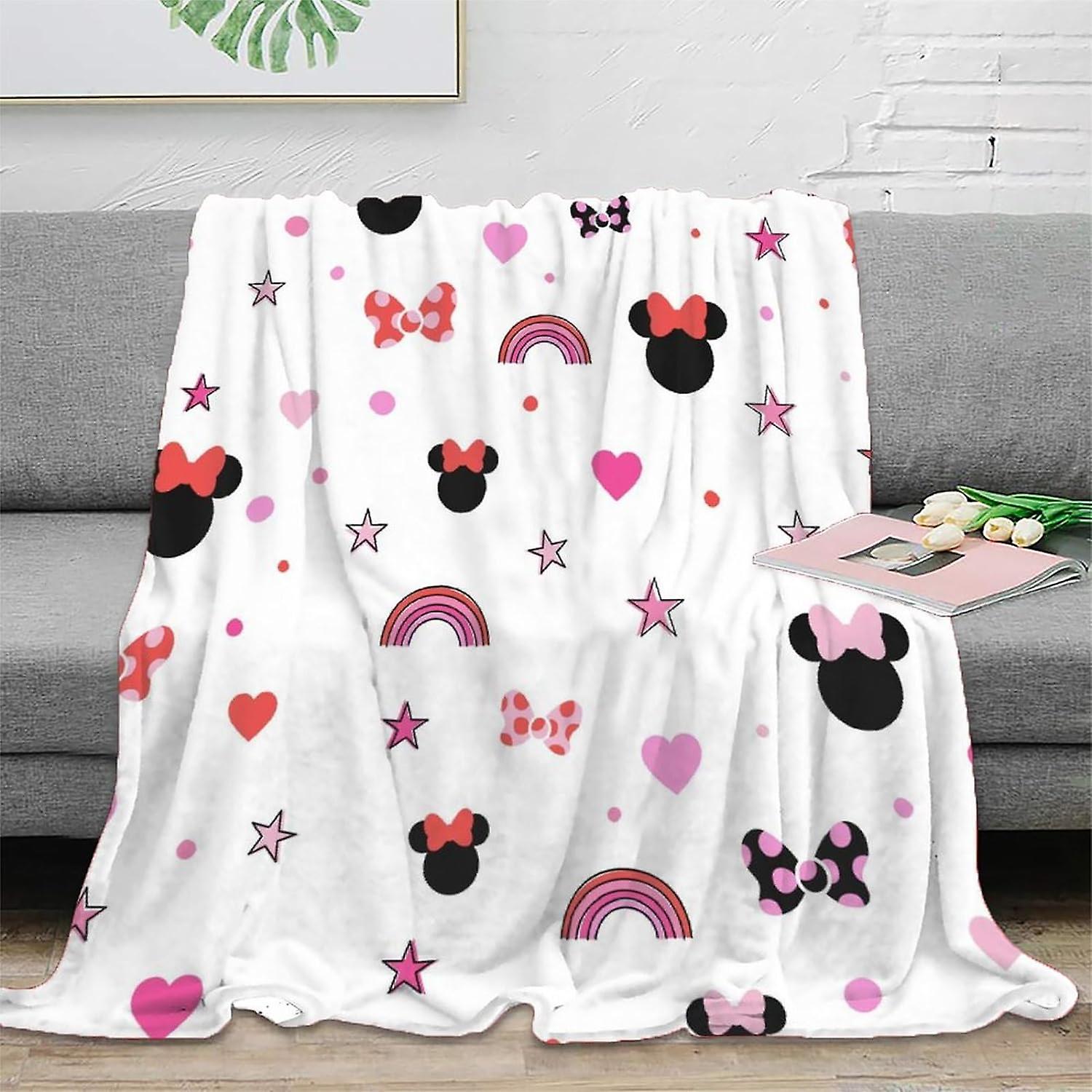 SHAARI Mickey Mouse Throw Blankets for Couch,Sofa,Settees And Chairs,Cartoon Mouse Flannel Blanket,Super Soft Throws,Warm,Cozy,Plush And Fluffy Plush 