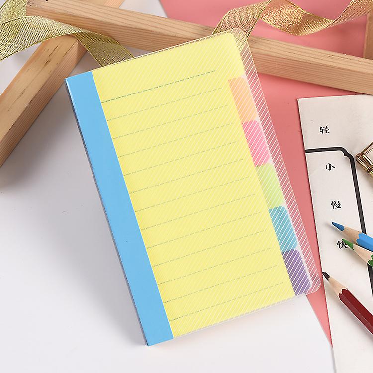 Divider Sticky Notes, Tabbed Self-Stick Lined Note Pad, 60 Ruled Notes, 4 x 6 Inches, Assorted Neon
