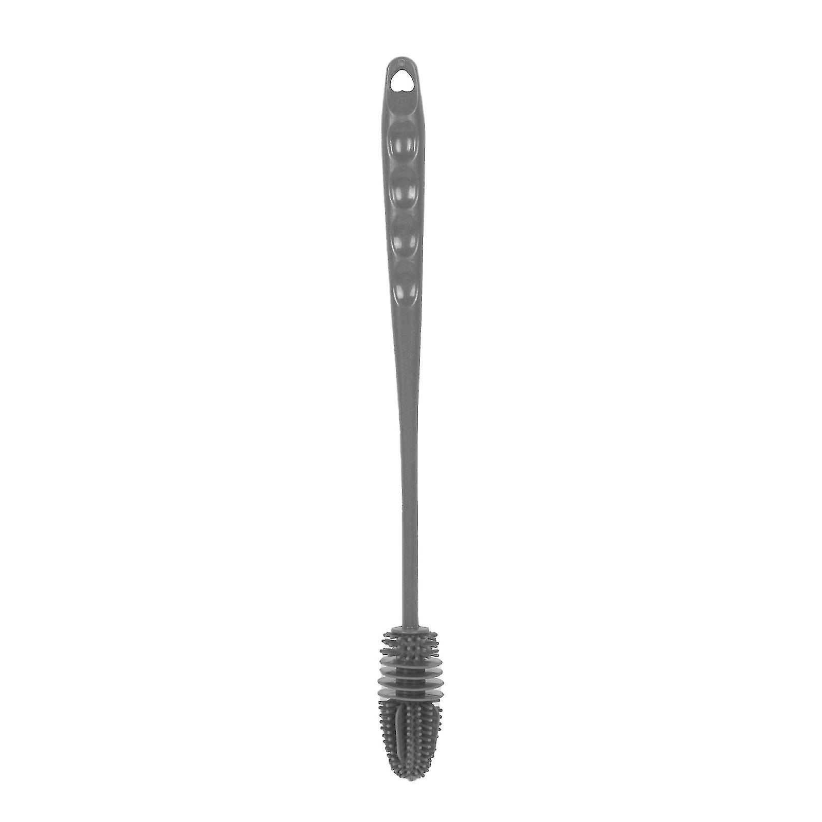 Silicone Bottle Brush Durable Long Handle for Home Kitchen Office Long Grey