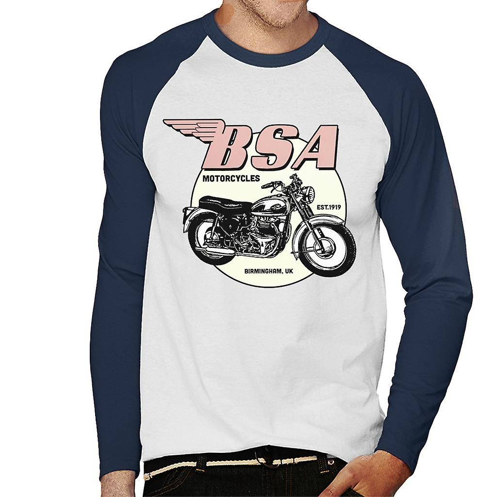 BSA Motorräder Est 1919 Golden Flash Herren Baseball Langarm T-Shirt