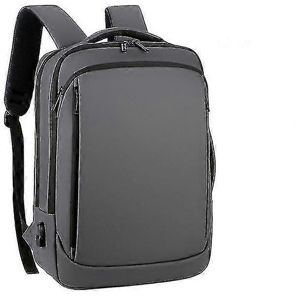 Laptop backpack business waterproof bagpack(gray)