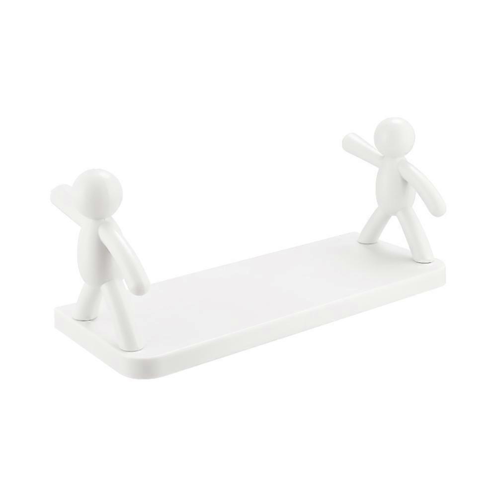 1pc Cute Self Adhesive Plastic Bathroom Wall Shelf
