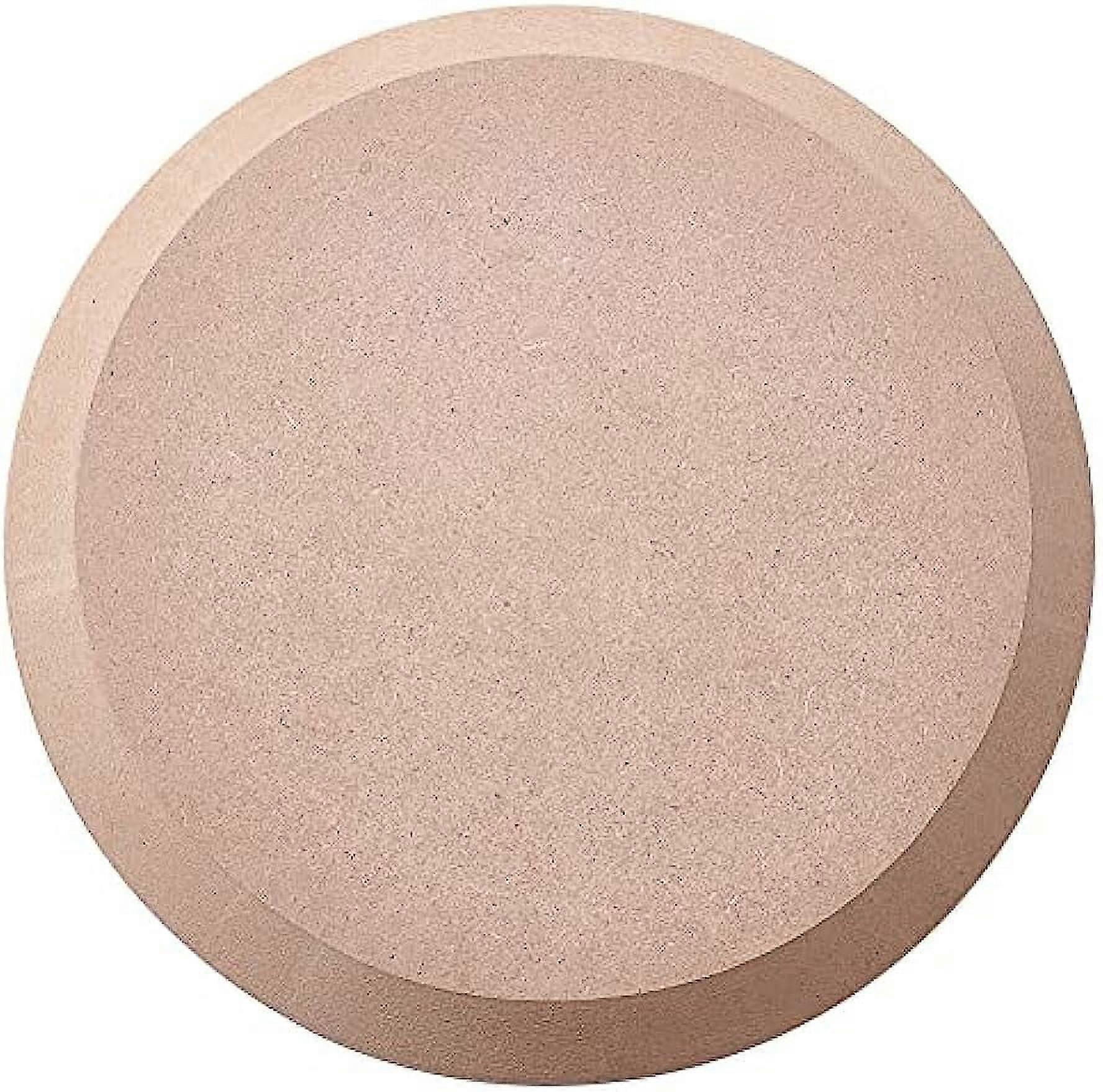 1pc Round Pottery Tools Ceramic Plate Forming Mold Tan Wooden Density Plate Printing