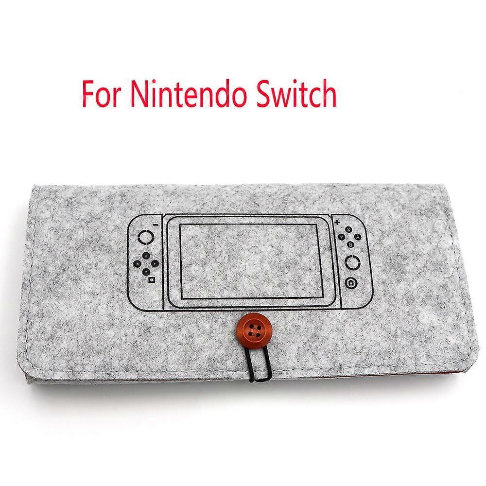 Felt Storage Bag For Nintendo Switch Lite Game Console, Shock Verde Protective Case, Carrying Bag