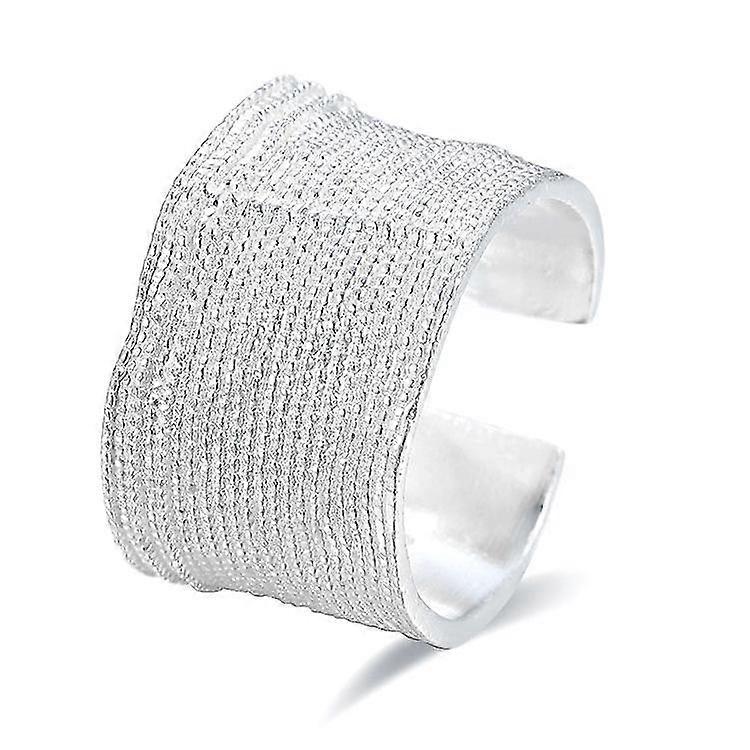 Men's Sterling Silver Irregular Concave Convex Ring