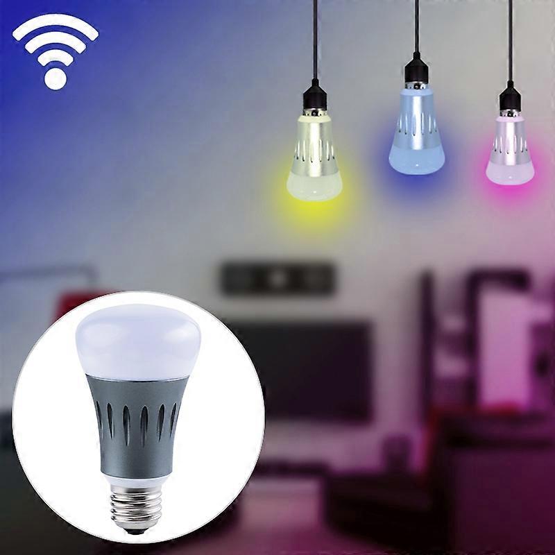 E27 7W White Light+RGB Smart LED Light Bulb