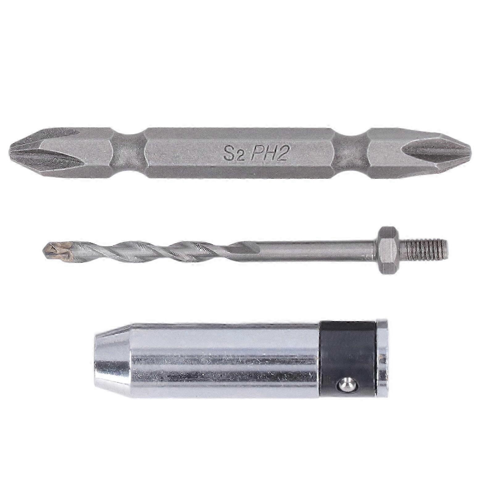 3Pcs Drill Socket Adapter Drilling Bit Screwdriver Bit Set Kit for Wood Plastic Glass