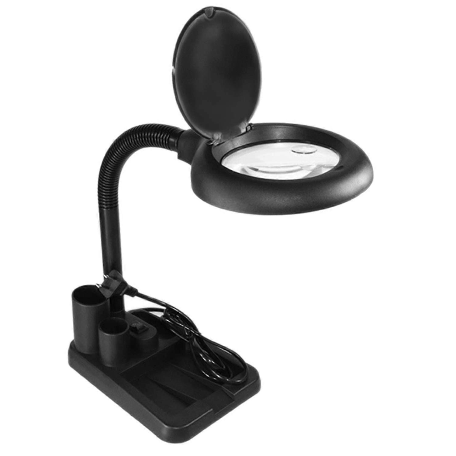 LED Magnifying Lamp 5X 10X Magnifier with Light Table and Desk Lamp Floor Stand Adjustable Magnifyi
