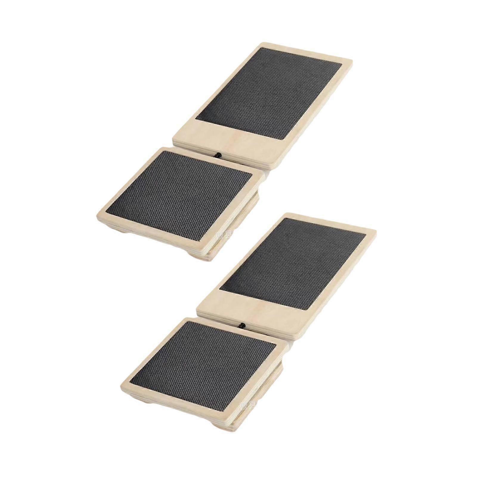 レッグバランスボードウッドトレーナー足底筋膜炎リリーフ足首フットストレッチャー