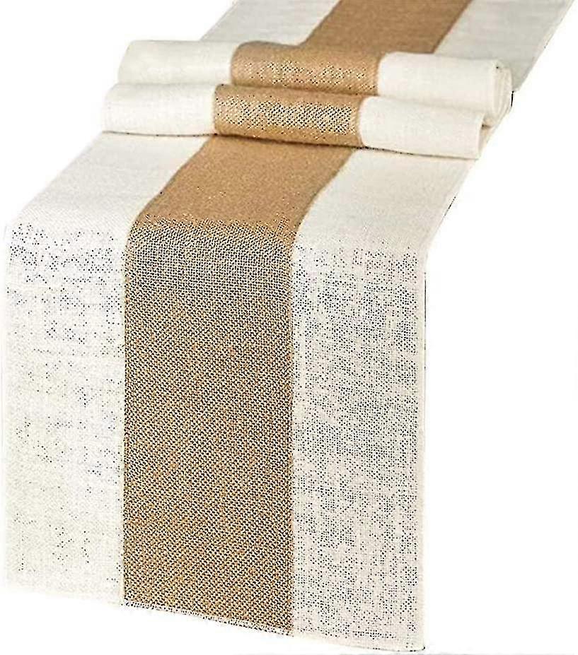 Table Runner Jute, Two-tone Construction, Dirt-repellent
