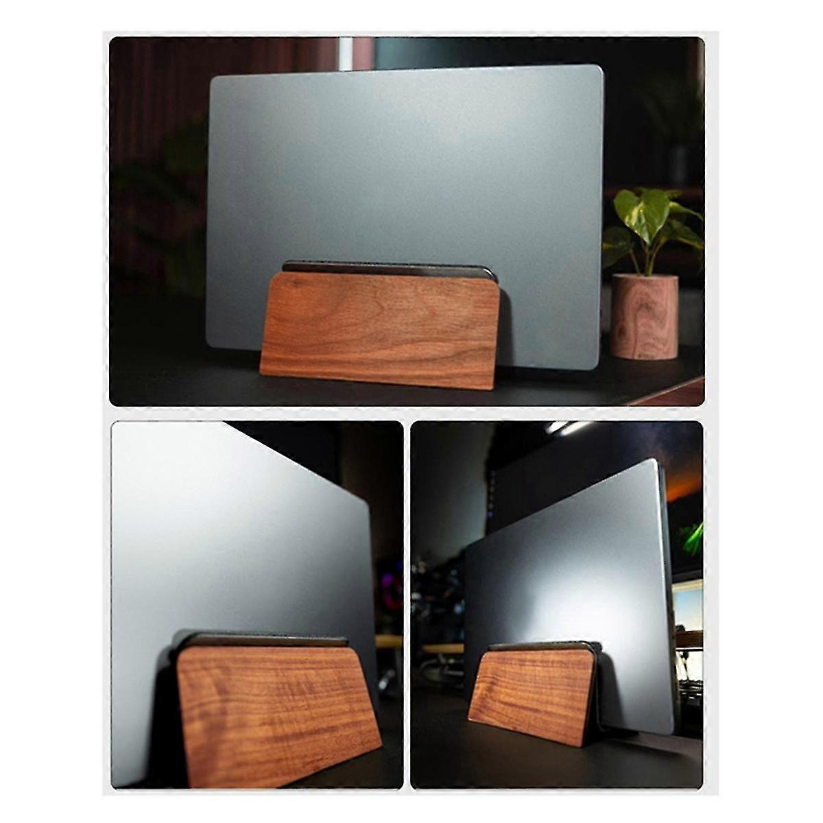 Walnut Vertical Laptop Storage Stand Tablet Stand Vertical Desktop Multifunction Convenient Cooling