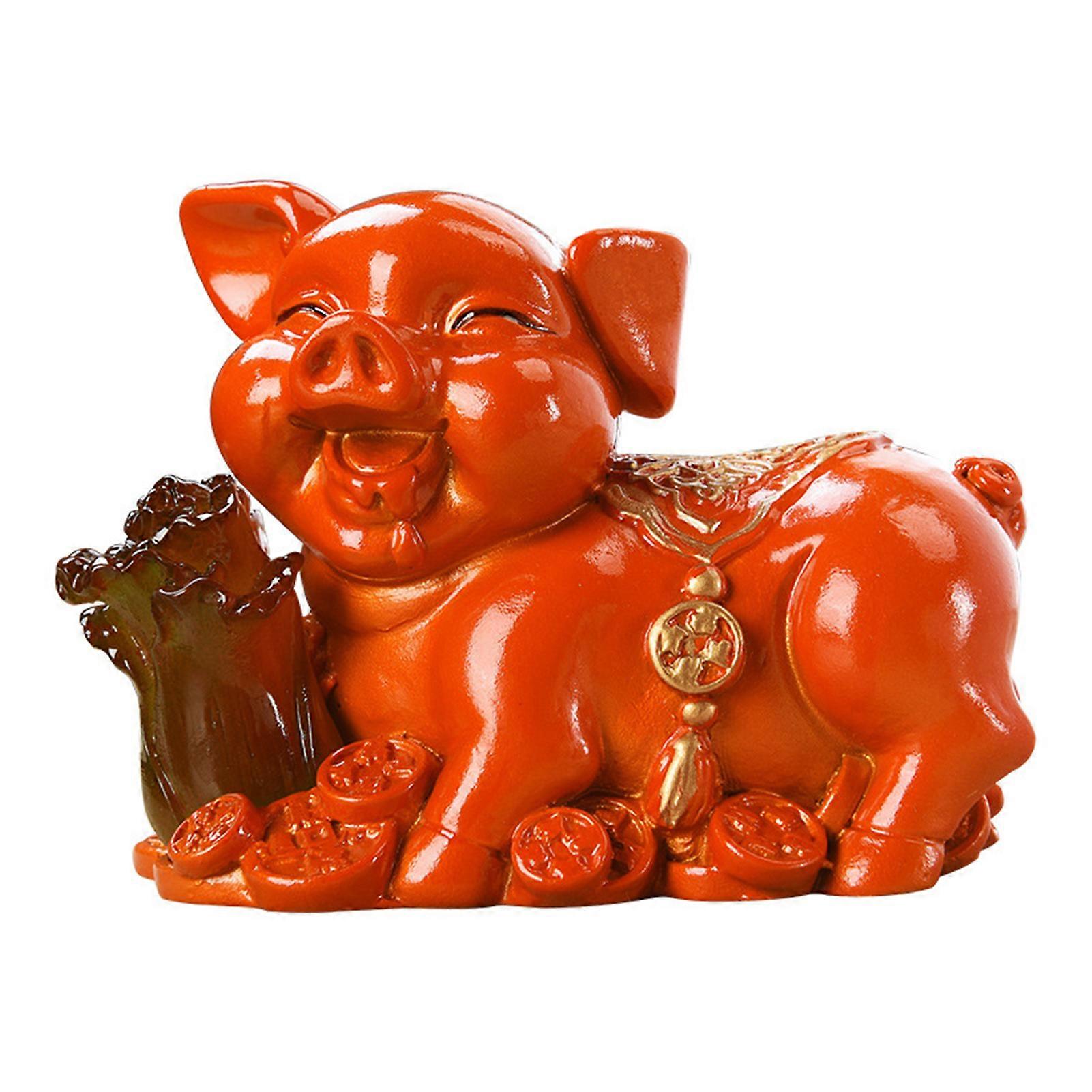 Lucky Pig Tea Pet Resin Color Changing Statue for Tea Ceremony Fun Tea Set Ornament Crafts for Shelves Desks Living Rooms