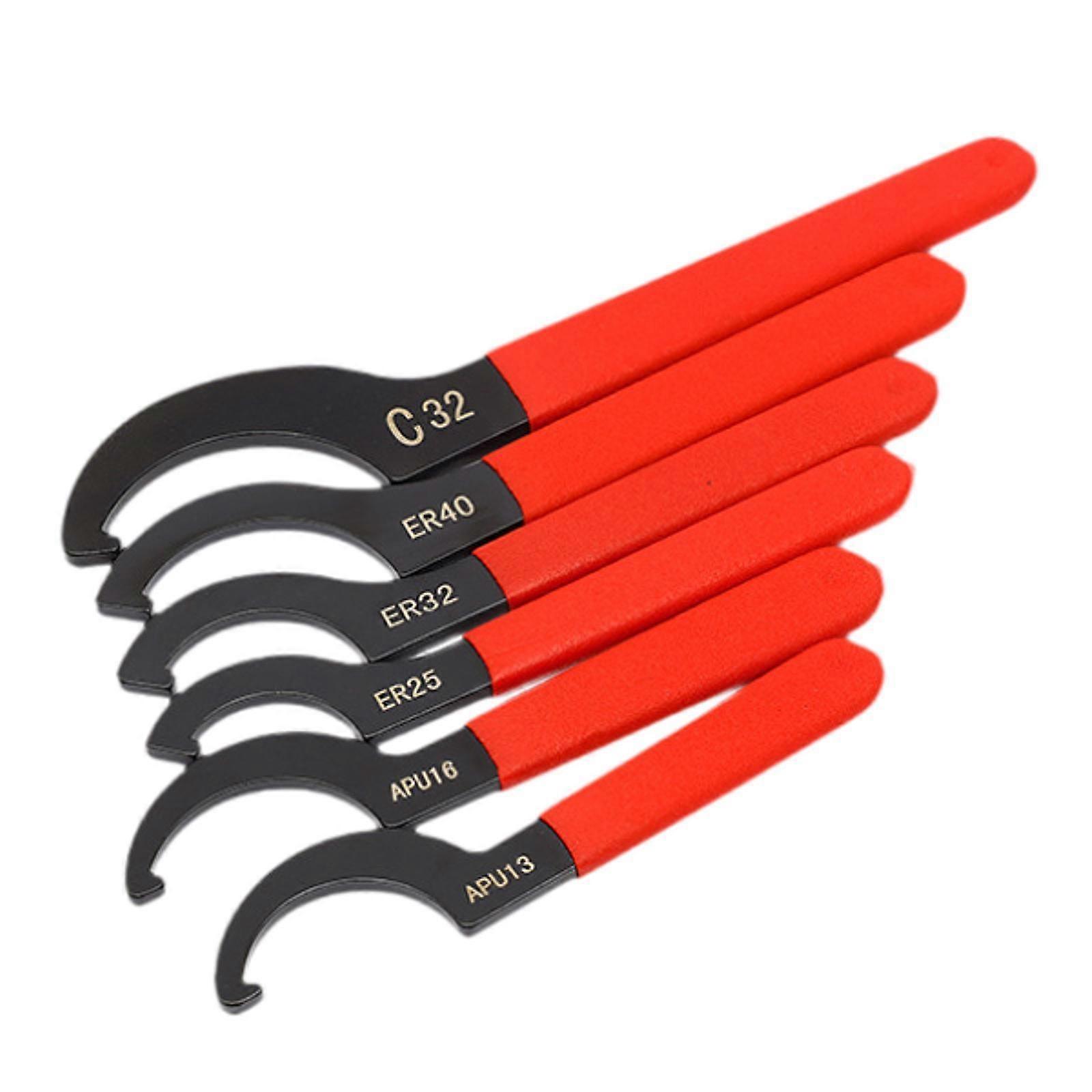 6x C Hook Spanner Premium Multifunction Easy to Store C Shape Spanner Wrench