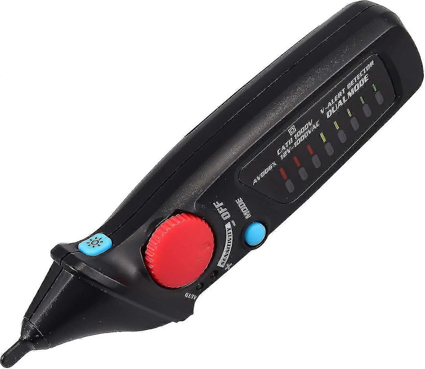 Non-contact Voltage Tester Electrical Voltage Detector Ac 12v-1000v/48v-1000v Auto/manual Dual Mode Electrical Testers With Red Led Flashlight