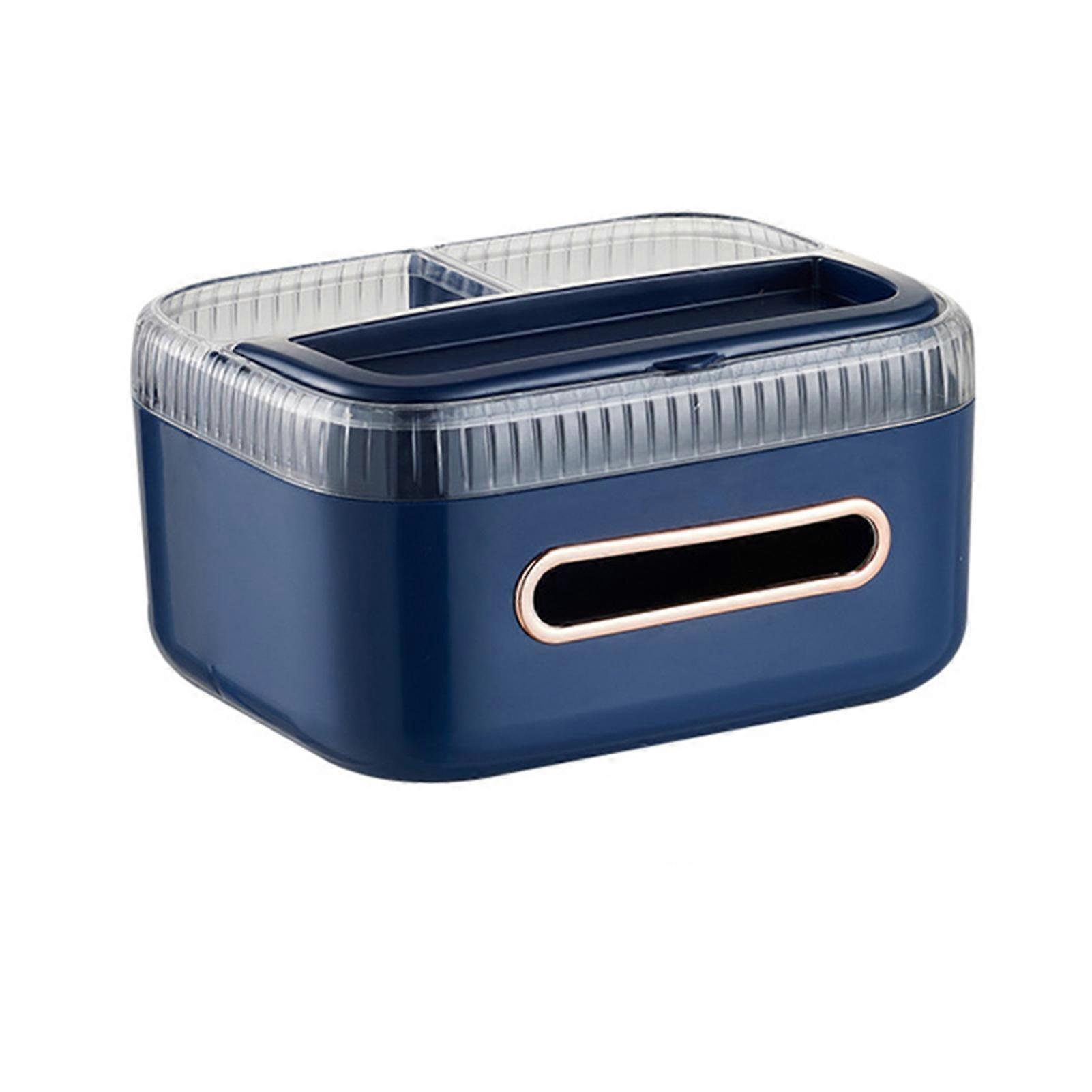 Multifunctional Tissue Storage Box with Remote Control Holder Desk Organizer