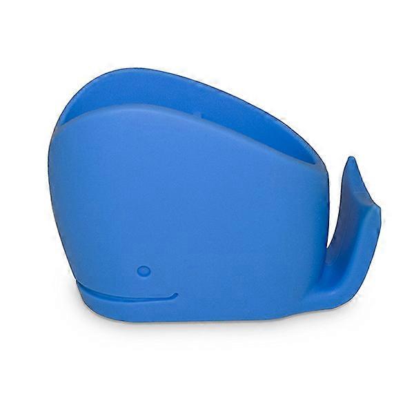 Cartoon Cute 2 Holes Whale Shape Toothbrush Holder Silicone Bracket Container for Bathroom