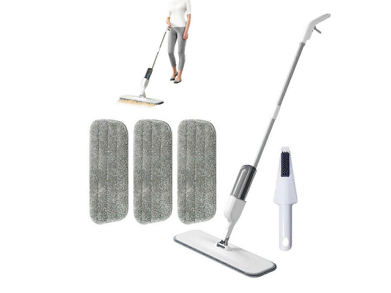 Spray Mop Microfiber Flat Mop with 3 Microfiber Mop Pads and 490ml Bottle