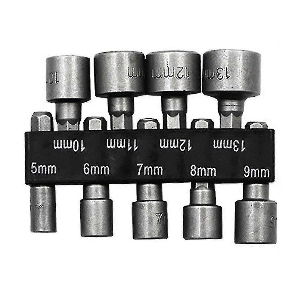 9/14pcs Bit Adapter Hexagon Nut Driver Bit Socket Screwdriver Wrench Set For Electric Screwdriver Tool