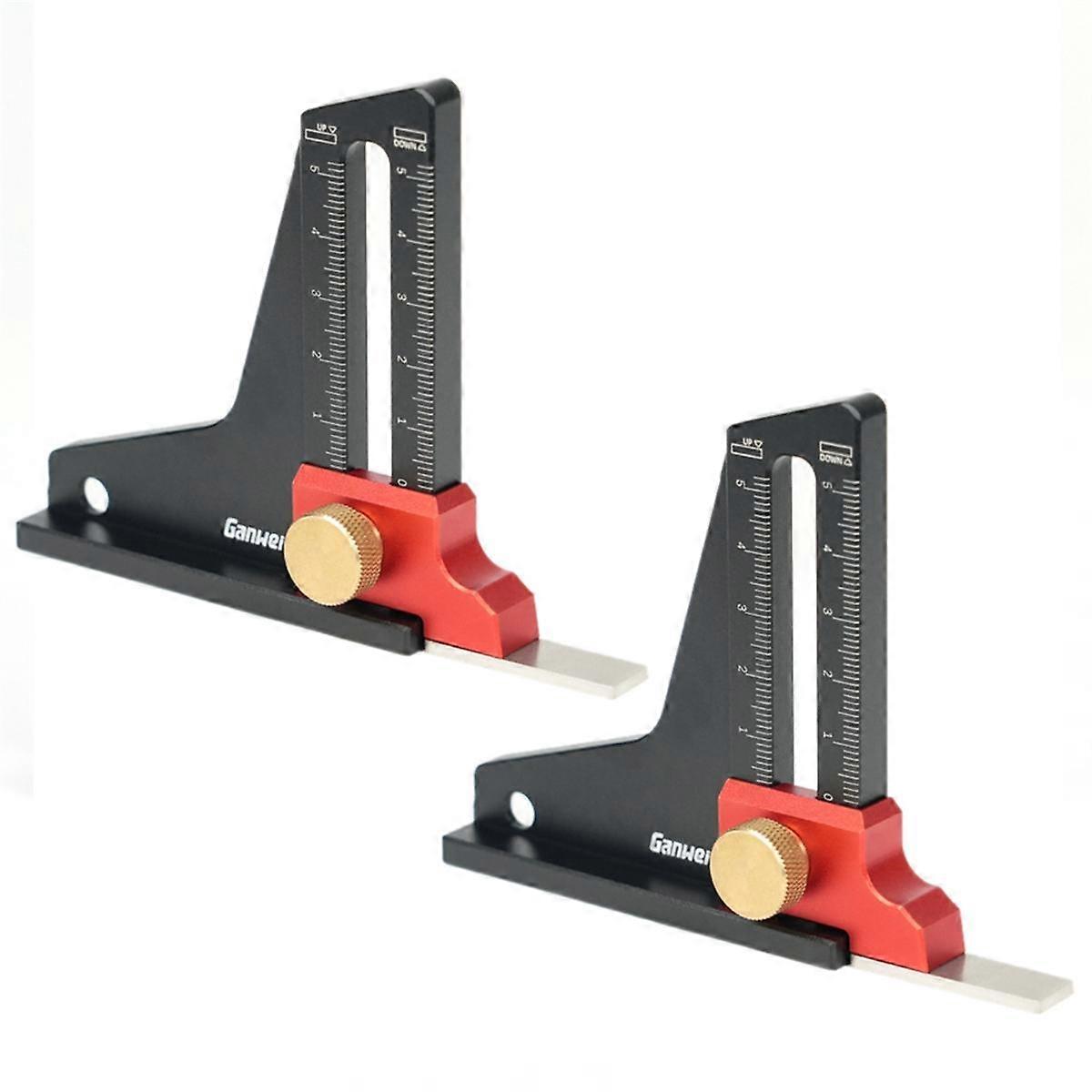 ,2Pc Woodworking Height Gauge Depth Gauge Measurement Tools Sawing Table Accessories Measuring Tool