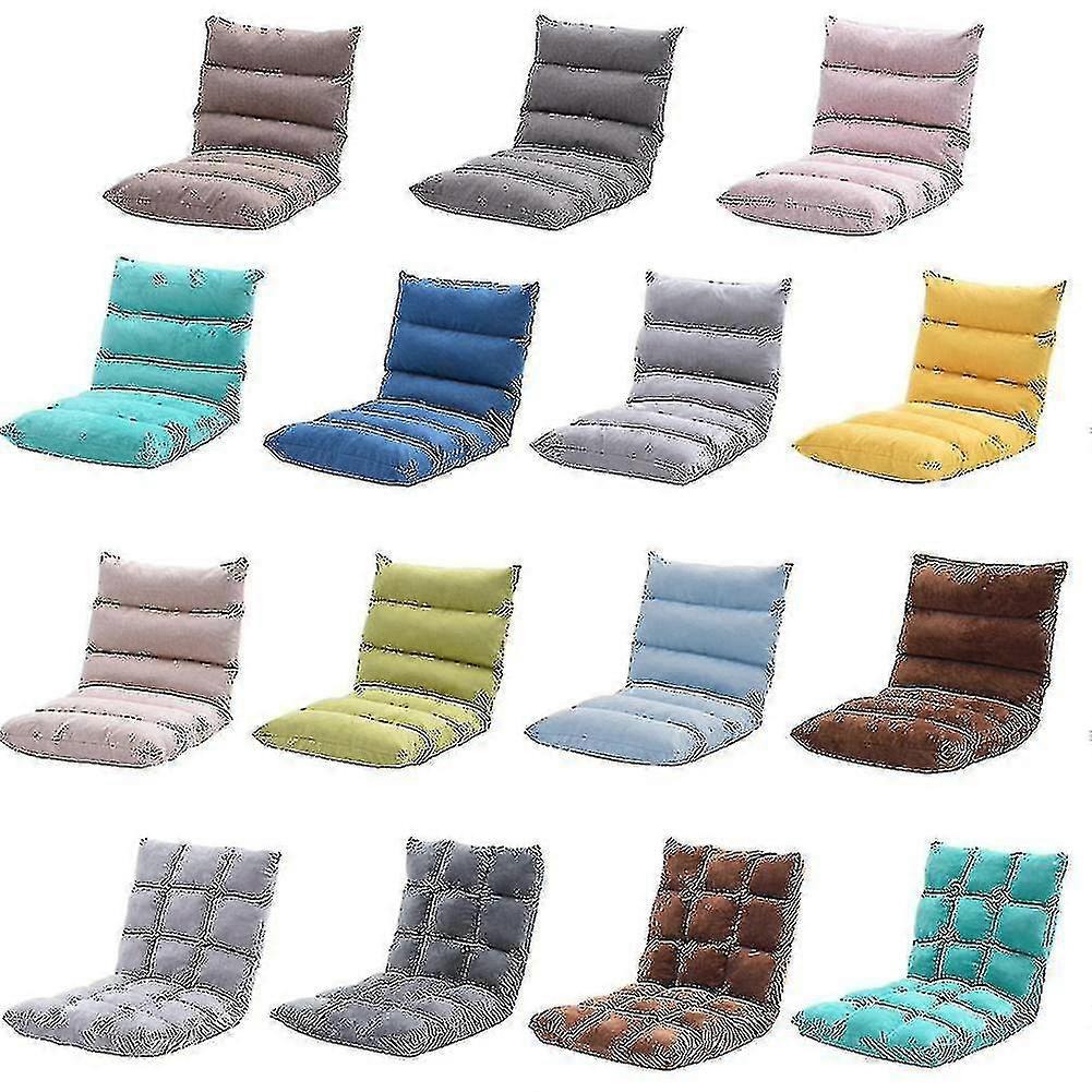 Japanese Floor Chair Folding Adjustable Lazy Sofa Chair Floor Gaming Sofa  Chair Padded Lounger Soft Recliner With Back Support