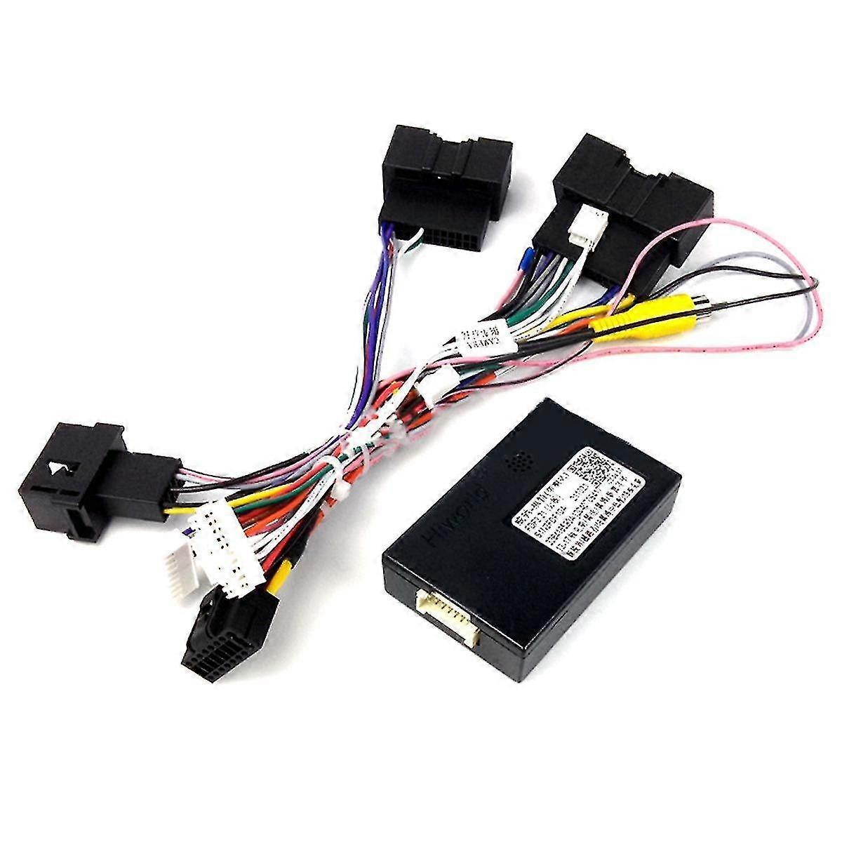 16pin Android Audio Power Radio Wire Harness with Canbus Box Car Accessories Compatible with Fiesta