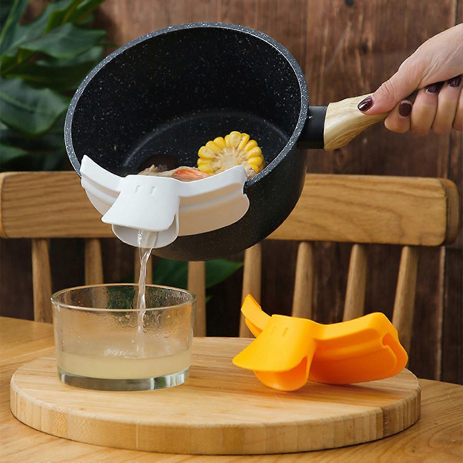 Spill-proof Kitchenware Round Edge Diversion Device Silicone Funnel Diversion