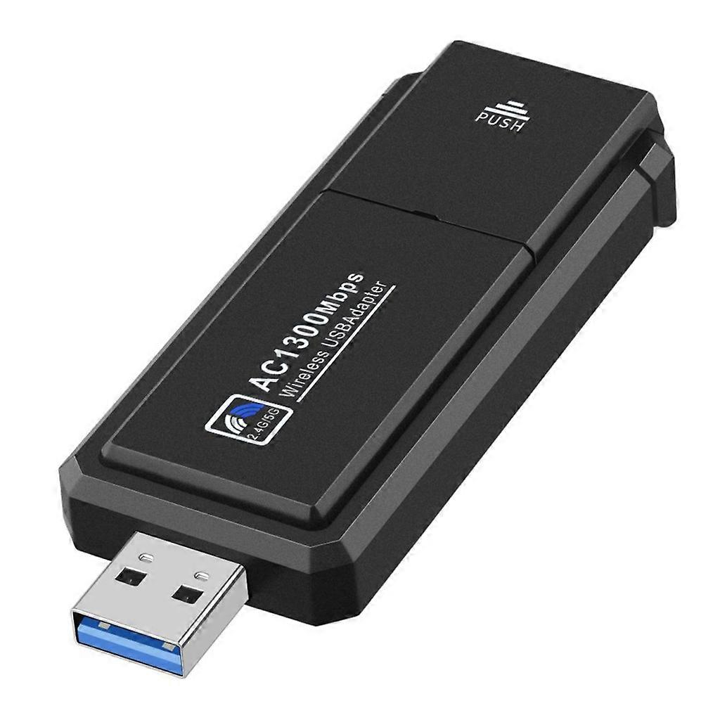 محول WiFi USB3.0 1300M جهاز استقبال لاسلكي ثنائي النطاق 2.4 / 5 جيجا هرتز لجهاز الكمبيوتر المكتبي الكمبيوتر المحمول NetworkCard