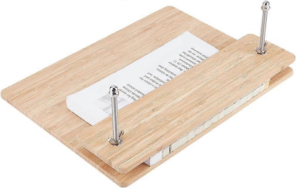 15  11 Inches Book Press Bamboo Bookbinding Press Portable Book Binding for Handmade Bookbinding & Flower Pressing