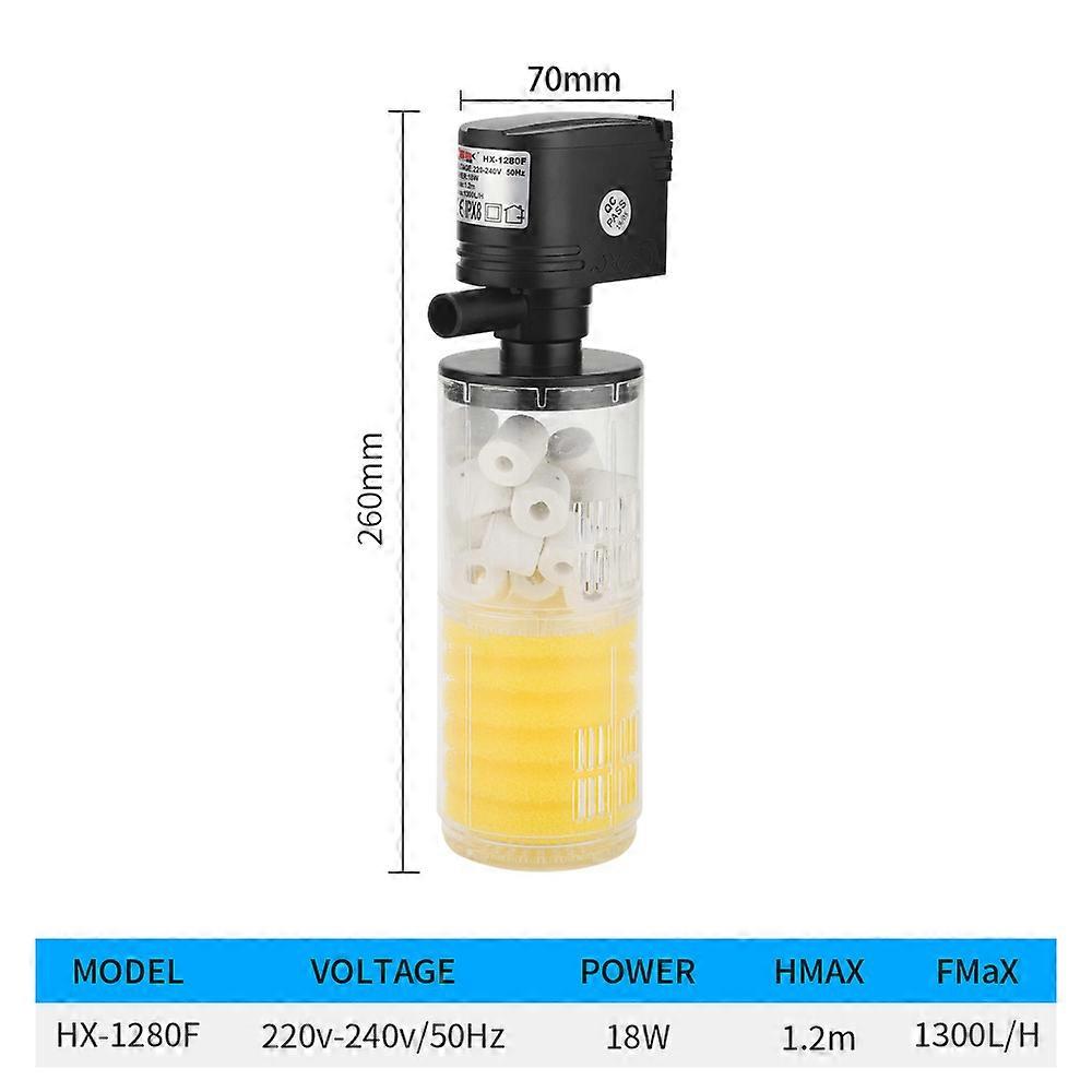 Aquarium Fish Tank Built-in Filter Material Three-in-one Filter 26*10CMblack