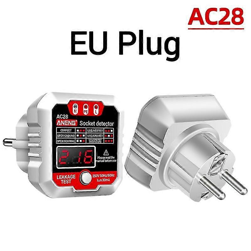 Aneng Socket Tester, Ac28 Socket Tester, Digital Display Socket Tester, Socket Tester, Polarity Phase Pheck Detector , Voltage Test , Multi-function