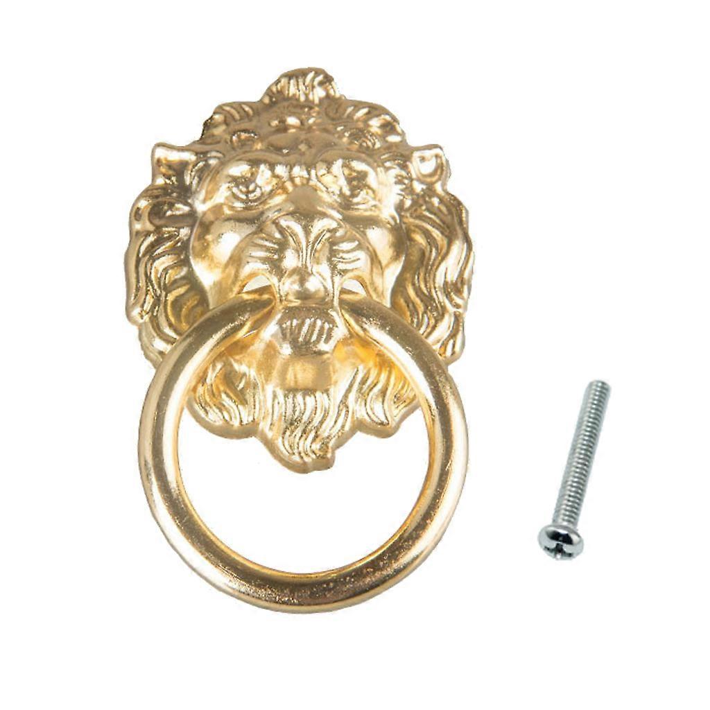 Lion Shaped Drawer Pull Wardrobe Cabinet Round Ring Handle Cupboard Drawer Knobs