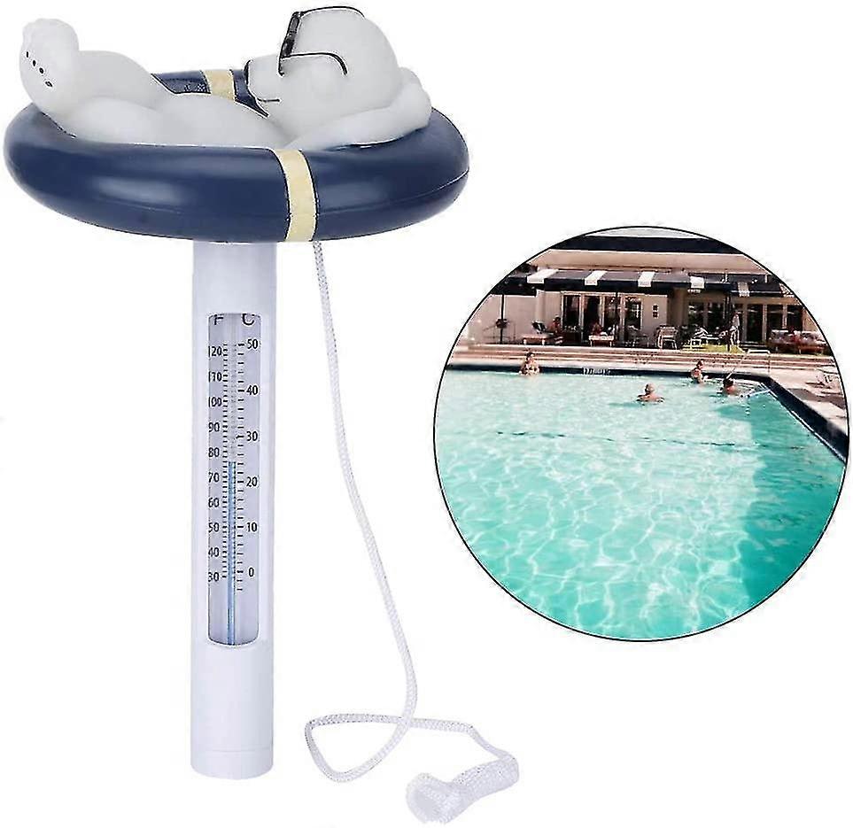Termómetro Para Piscina Flotante Forma De Tiburón - Con Cuerda, Para Piscina, Spa, Jacuzzi O Estanque