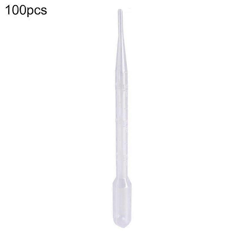 100Pcs 3ml Disposable Plastic Liquid Dropper Transfer Graduated Pipette Tool