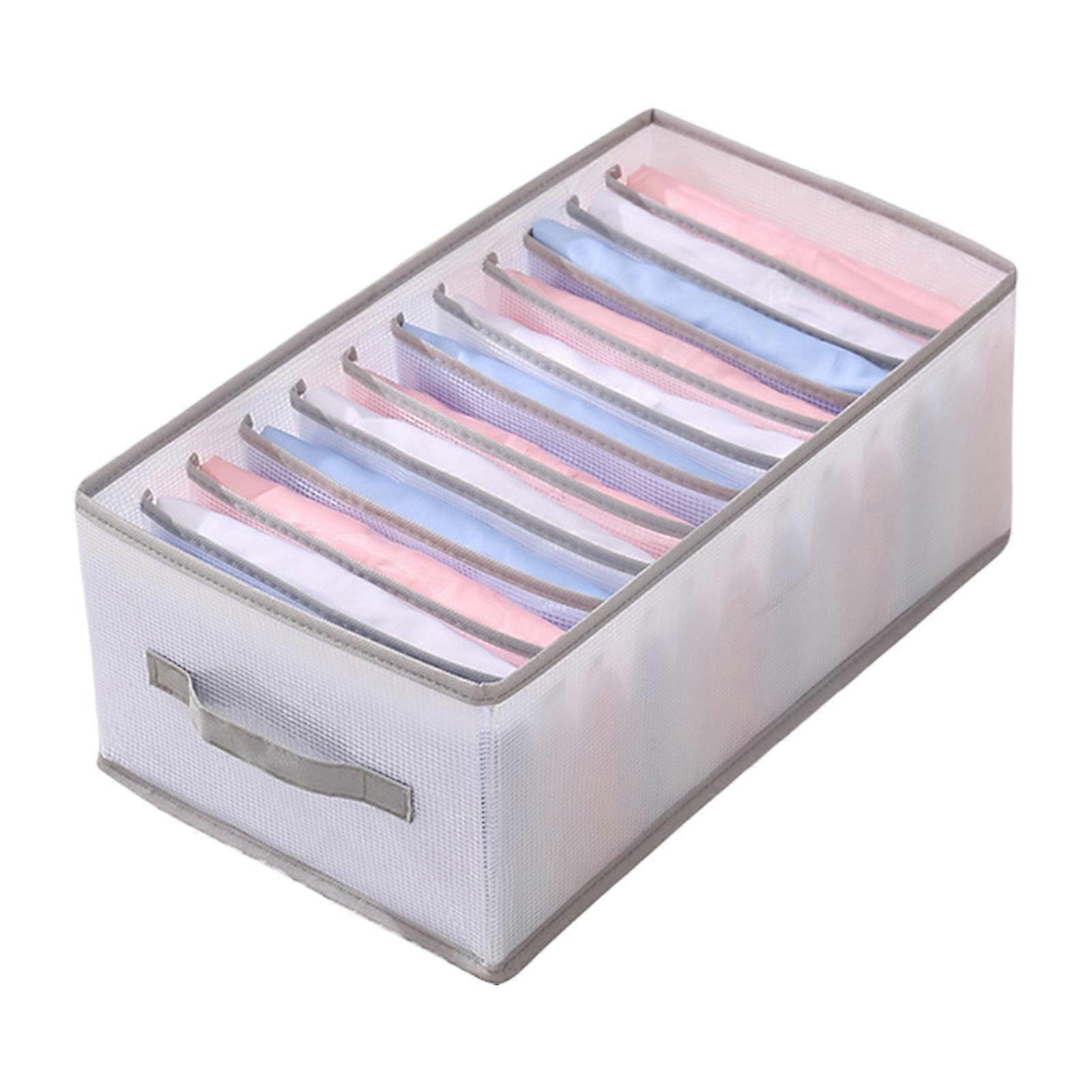 Storage Box with Handle Strong Bearing Compartment Stackable Moisture Proof Organizer Box for Home KAESI