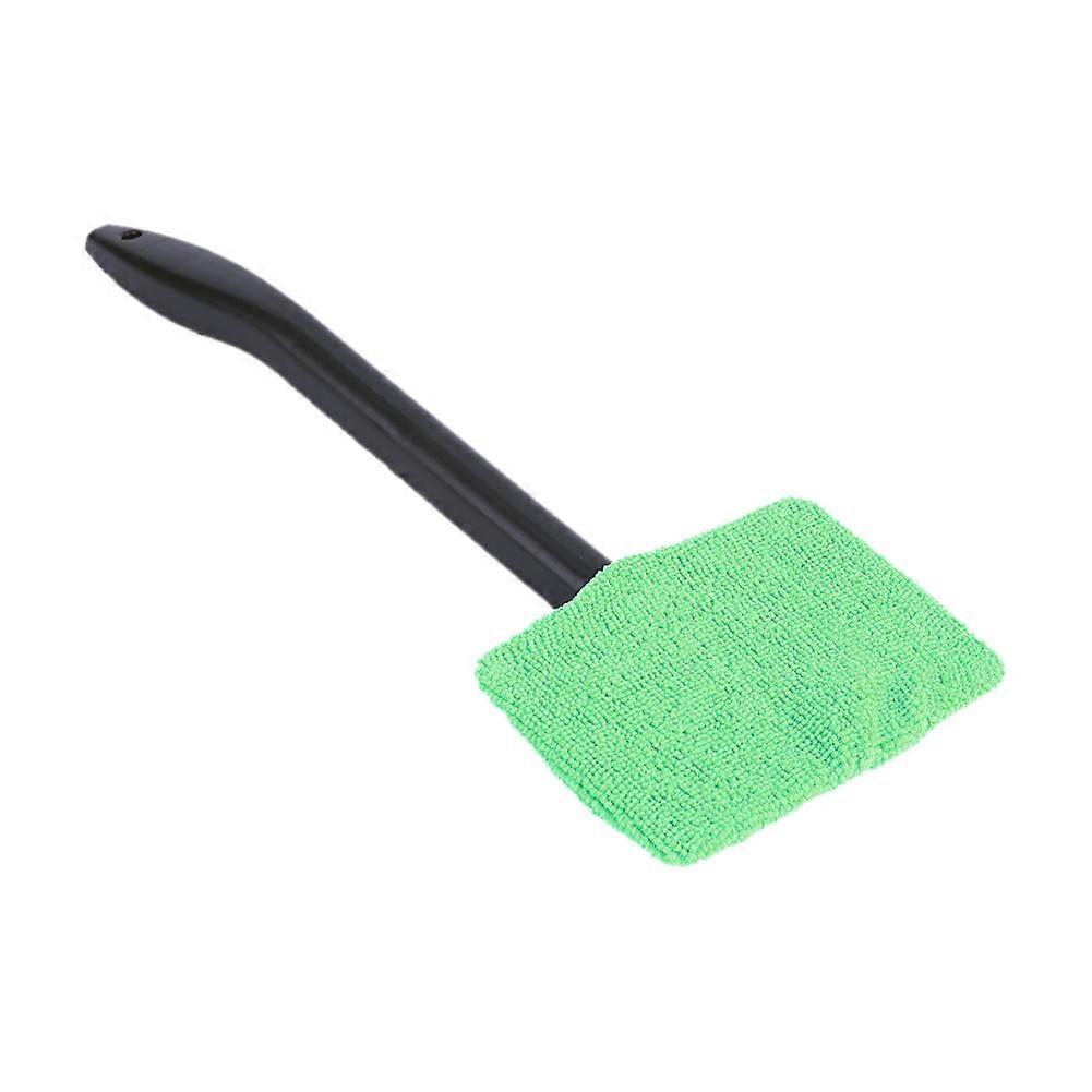 1pcs Microfiber Car Window Long Handle Cleaning Brush Car Windshield Cleaning Tool Green