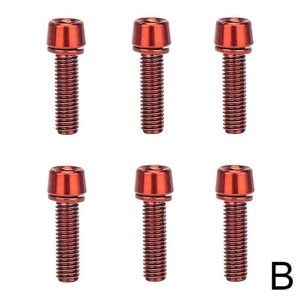 6 יחידות MTB כידון אופני כביש גזע מגביה ברגים M5 * 18mm בורג נירוסטה