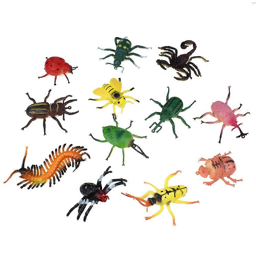12Pcs Kids Simulated Spider Scorpion Centipede Insect Model Biology Learning Toy